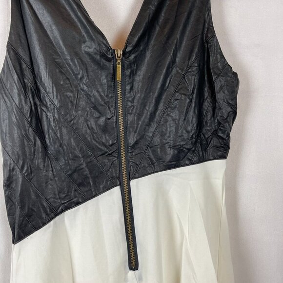 Very J Women Faux Leather Asymmetrical Sleeveless Dress Size M - Picture 8 of 8